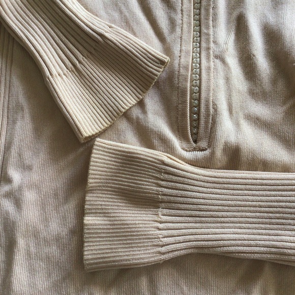 CACHE RHINESTONE ZIPPER LONG SLEEVE SWEATER MEDIUM - Picture 9 of 11